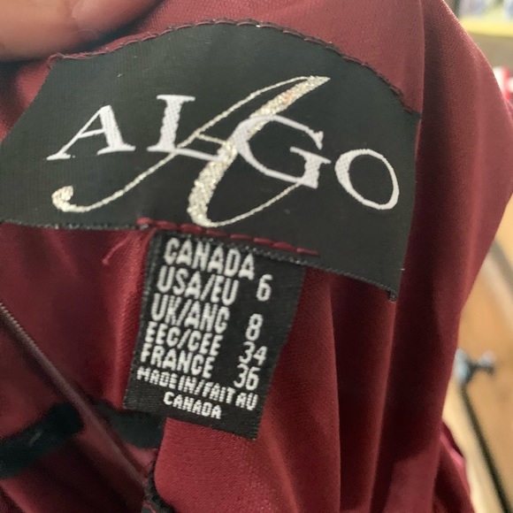 Alago s6 ruby red burnout velvet evening gown - Picture 5 of 5